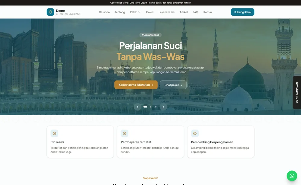 Web resmi travel